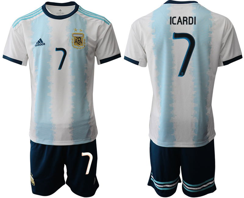 2019-20 Argentina 7 ICARDI Home Soccer Jersey