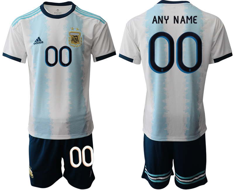 2019-20 Argentina Customized Home Soccer Jersey