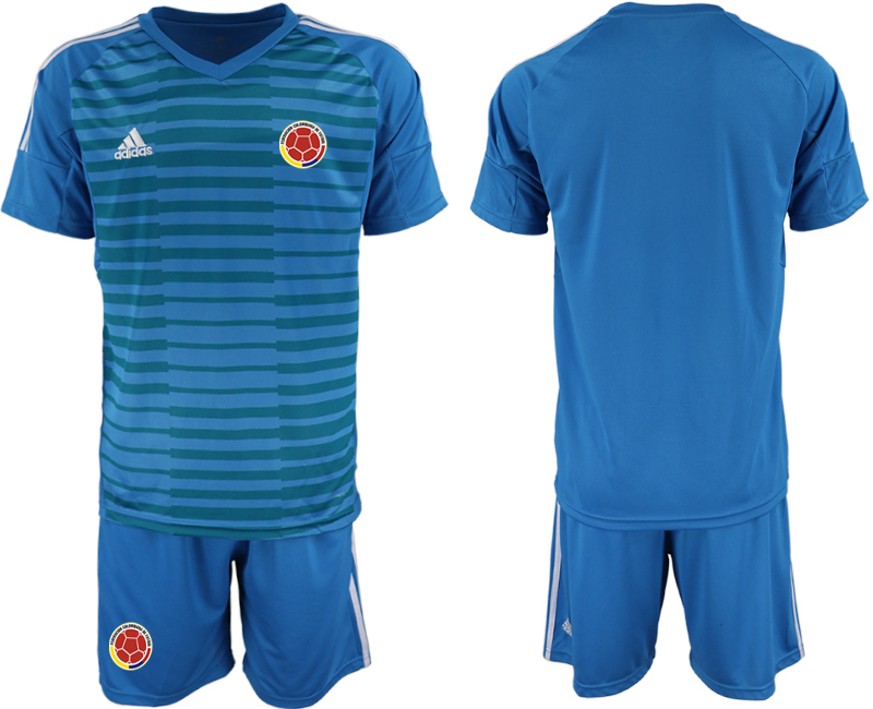 2019-20 Colombia Blue Goalkeeper Soccer Jersey