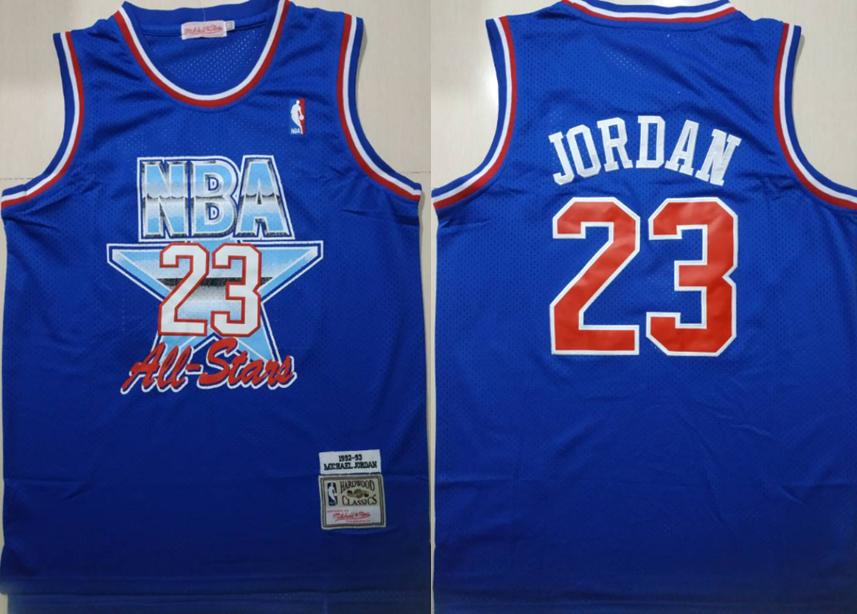 Bulls 23 Michael Jordan Blue 1992-1993 All Star Hardwood Classics Jersey