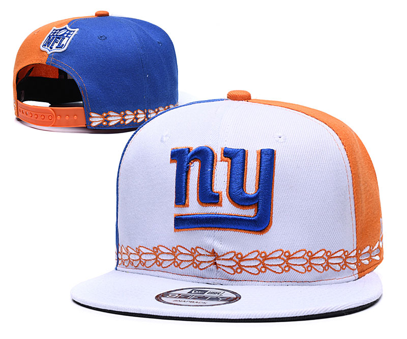 New York Giants Team Logo White Blue 2019 Draft Adjustable Hat YD