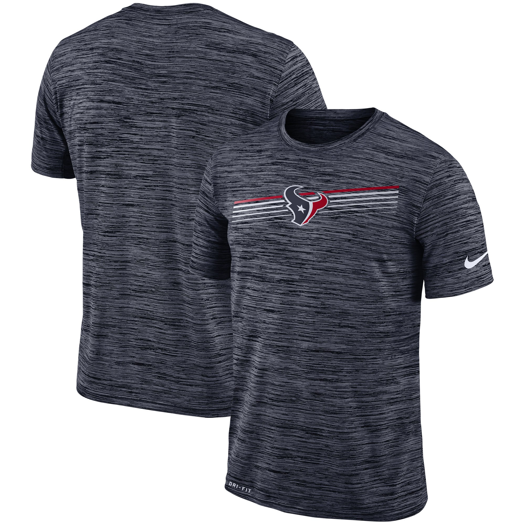 Houston Texans Nike Sideline Velocity Performance T-Shirt Heathered Navy