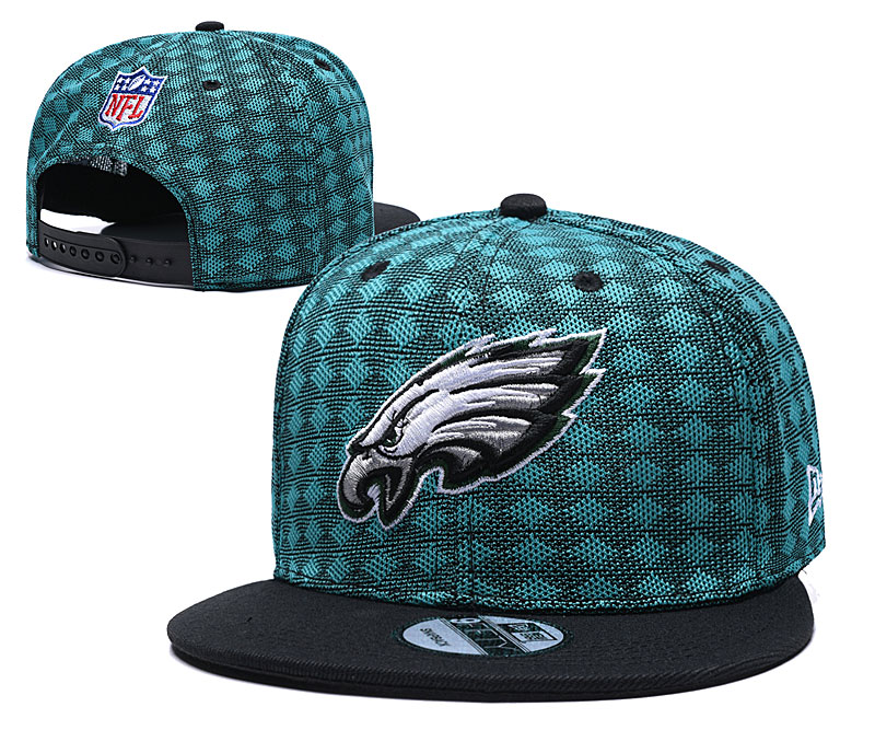 Eagles Team Logo Green Black Adjustable Hat TX