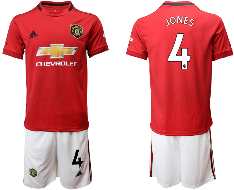 2019-20 Manchester United 4 JONES Home Soccer Jersey
