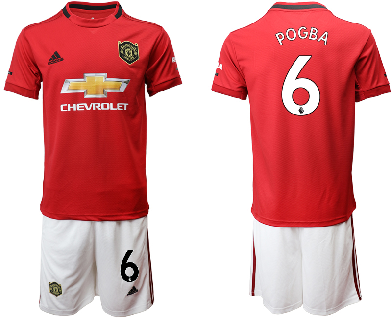 2019-20 Manchester United 6 POGBA Home Soccer Jersey