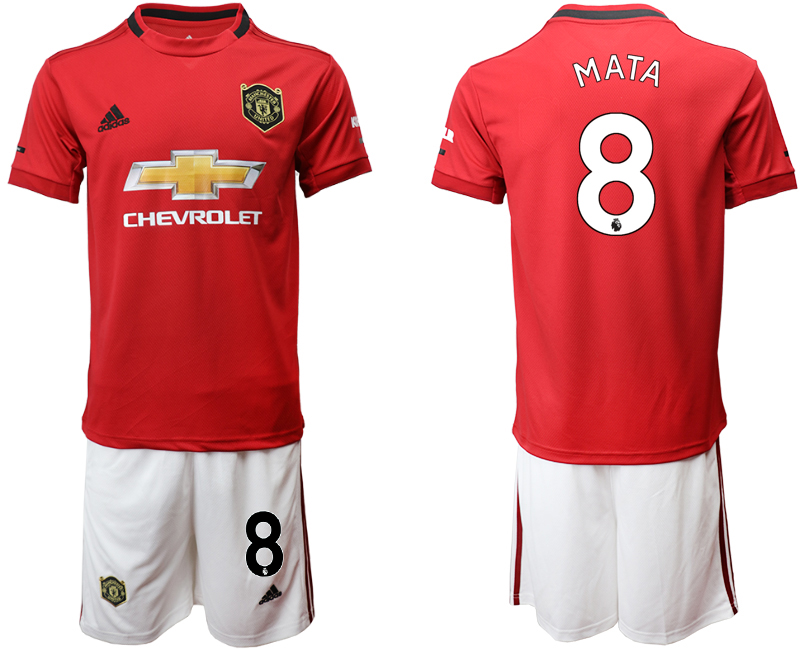 2019-20 Manchester United 8 MATA Home Soccer Jersey