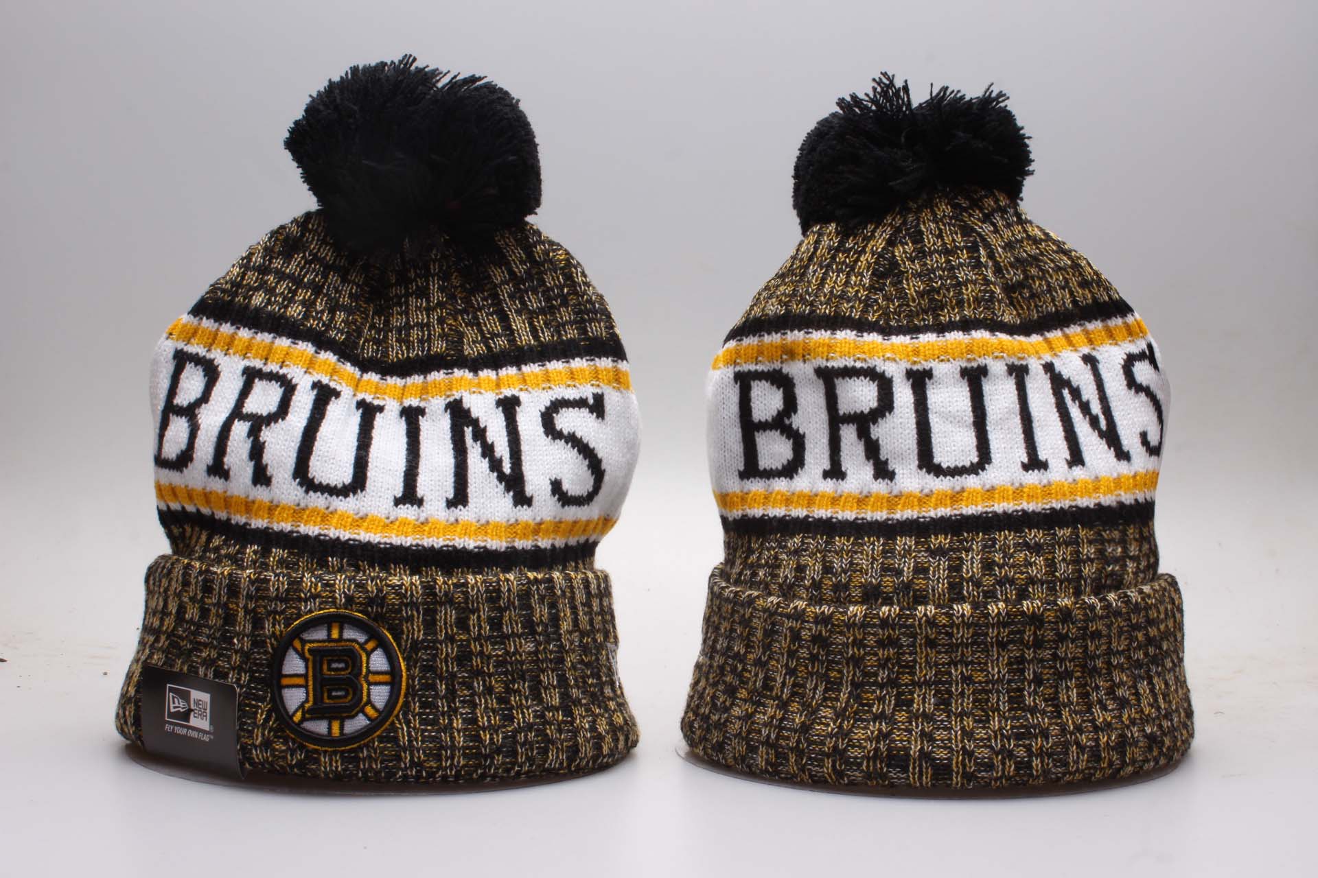 Bruins Fresh Logo Black Knit Hat YP