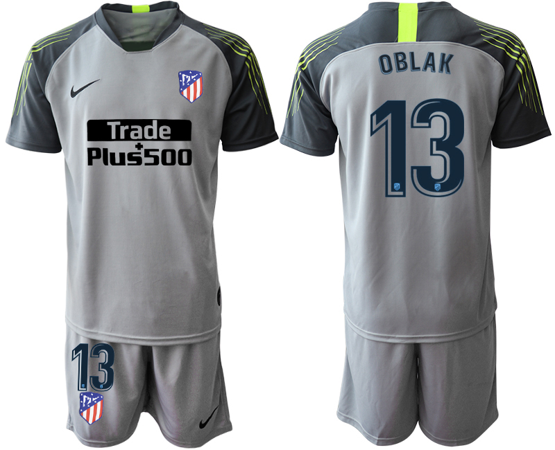 2019-20 Atletico Madrid 13 OBLAK Gray Goalkeepe Soccer Jersey