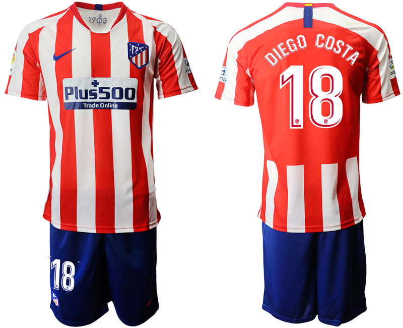 2019-20 Atletico Madrid 18 DIEGO COSTA Home Soccer Jersey