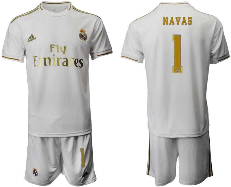 2019-20 Real Madrid 1 NAVAS Home Soccer Jersey.png