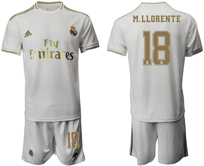 2019-20 Real Madrid 18 M.LLORENTE Home Soccer Jersey