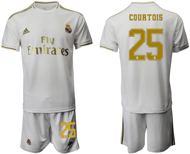 2019-20 Real Madrid 25 COURTOIS Home Soccer Jersey