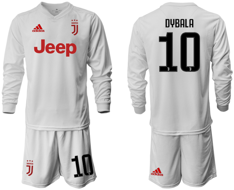 2019-20 Juventus 10 DYBALA Long Sleeve Away Soccer Jersey