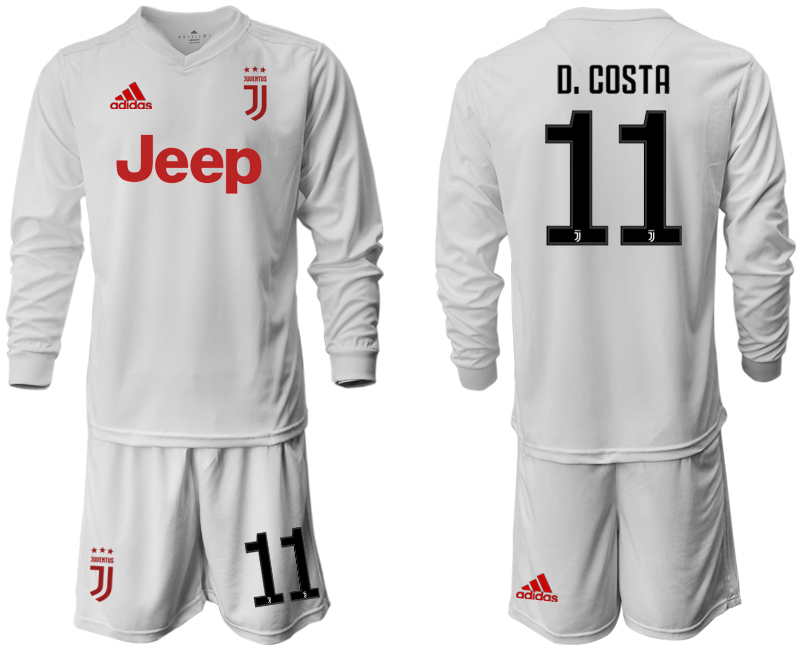 2019-20 Juventus 11 D. COSTA Long Sleeve Away Soccer Jersey