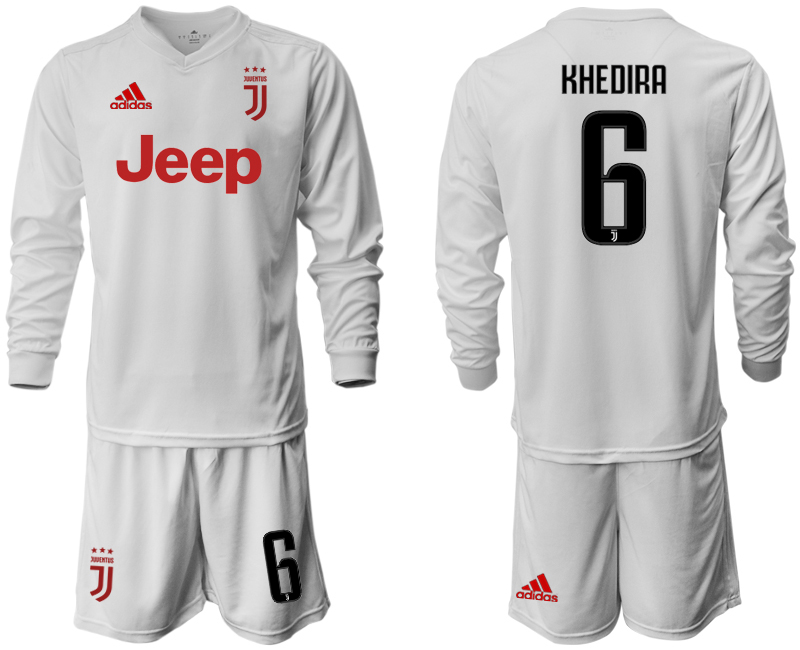 2019-20 Juventus 6 KHEDIRA Long Sleeve Away Soccer Jersey