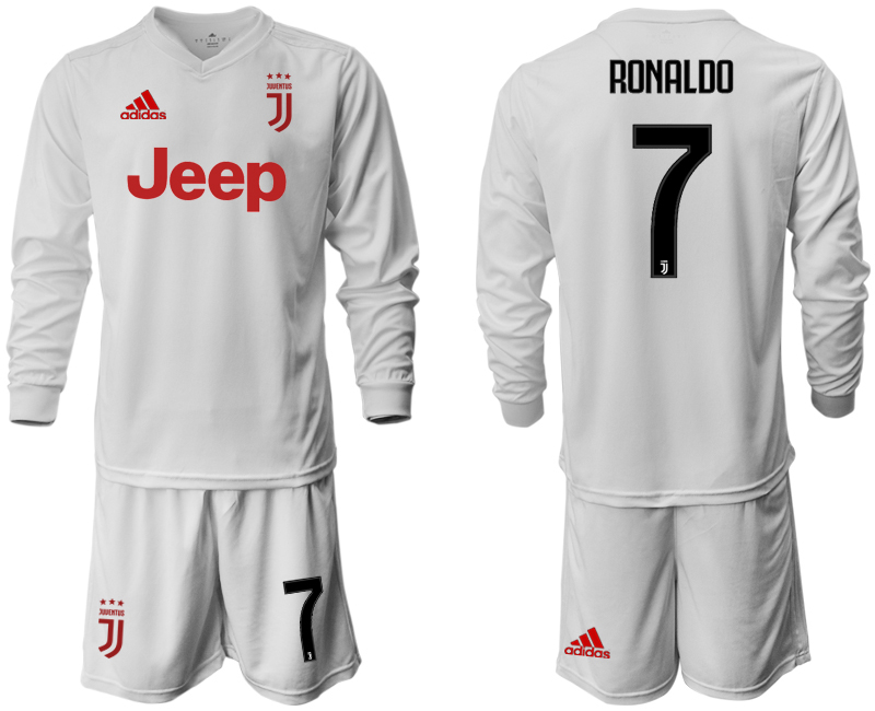 2019-20 Juventus 7 RONALDO Long Sleeve Away Soccer Jersey