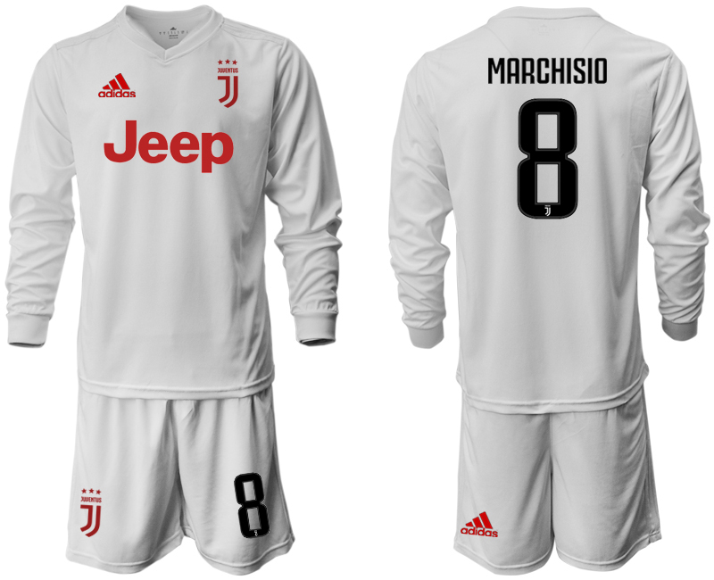2019-20 Juventus 8 MARCHISIO Long Sleeve Away Soccer Jersey