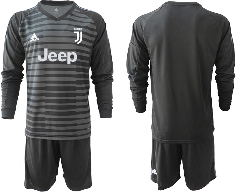 2019-20 Juventus Black Long Sleeve Goalkeeper Soccer Jersey