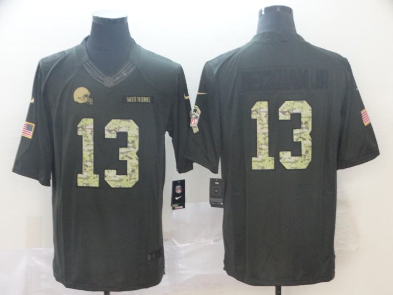 Nike Raiders 13 Odell Beckham Jr Black Camo Salute to Service Limited Jersey