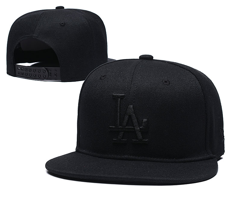 Dodgers Fresh Logo Black Adjustable Hat TX