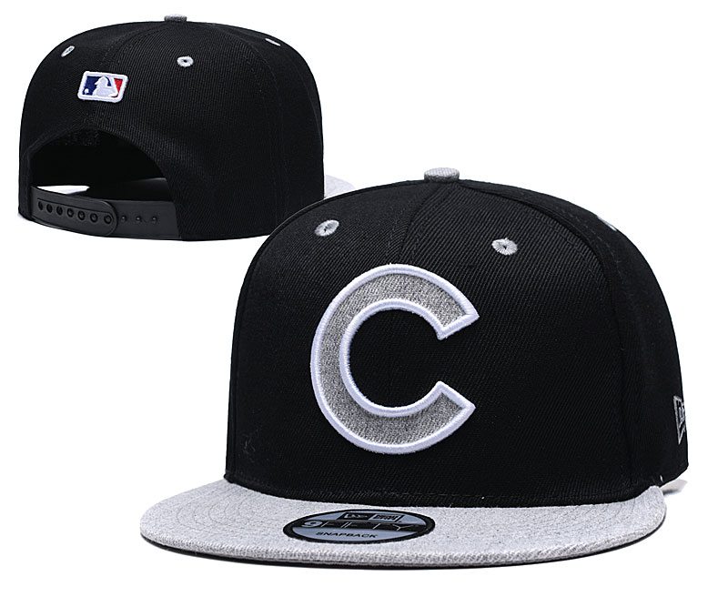 Indians Team Logo Black Gray Adjustable Hat TX
