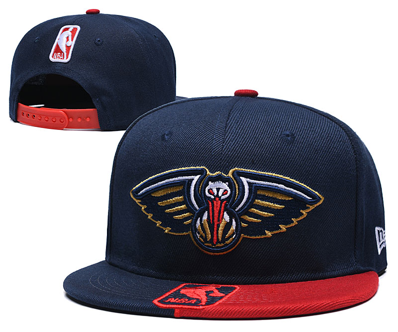 Pelicans Team Logo Navy Red Adjustable Hat GS