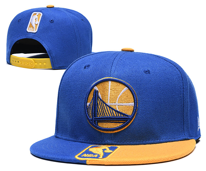 Warriors Team Logo Blue Yellow Adjustable Hat GS