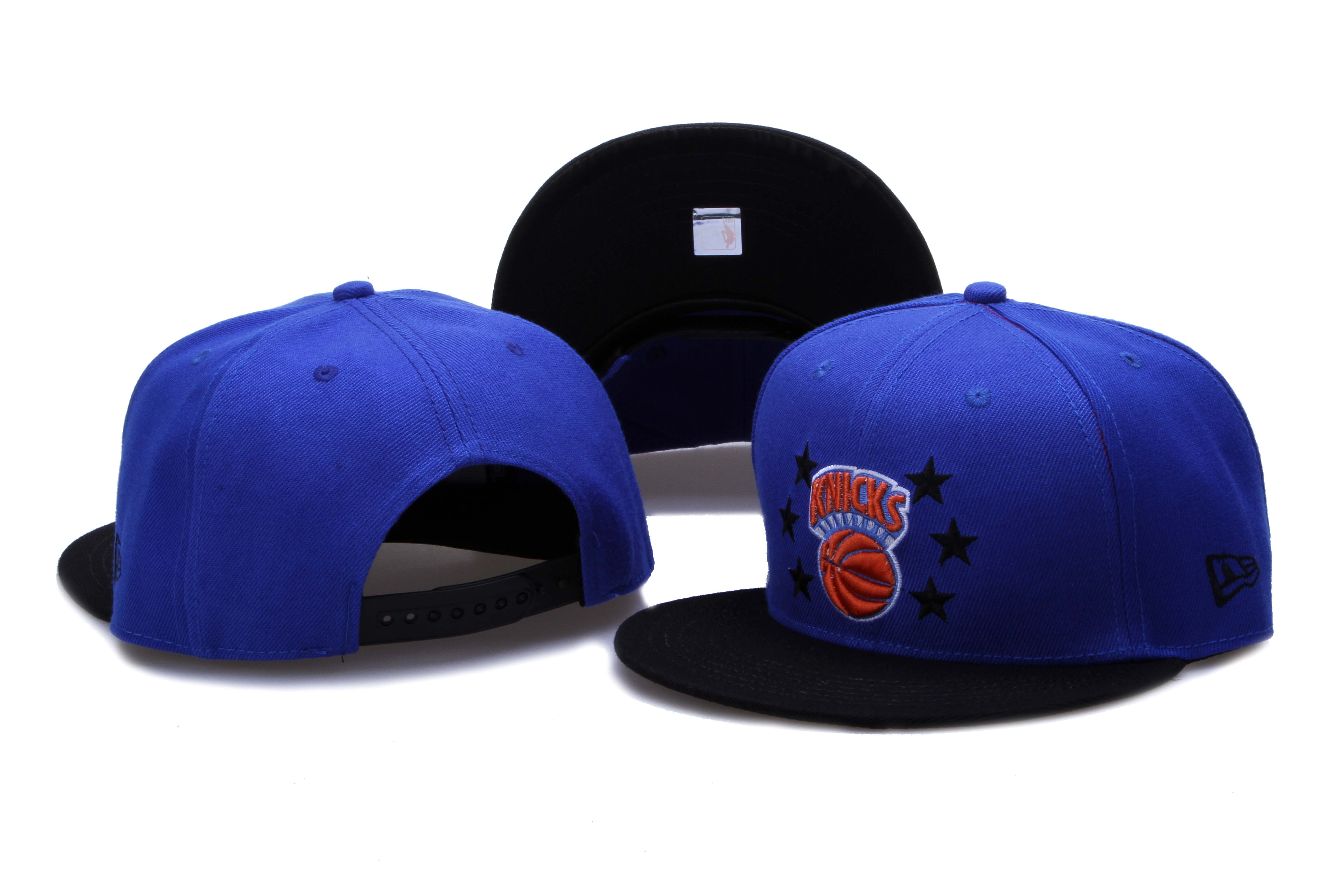 Knicks Team Logo Blue Black Adjustable Hat LH