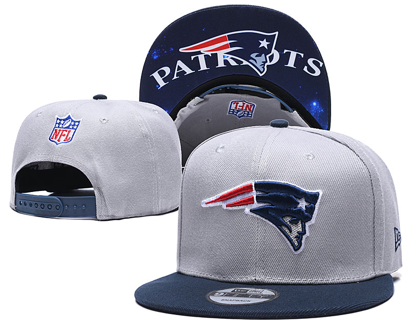 Patriots Team Logo Gray Navy Adjustable Hat TX
