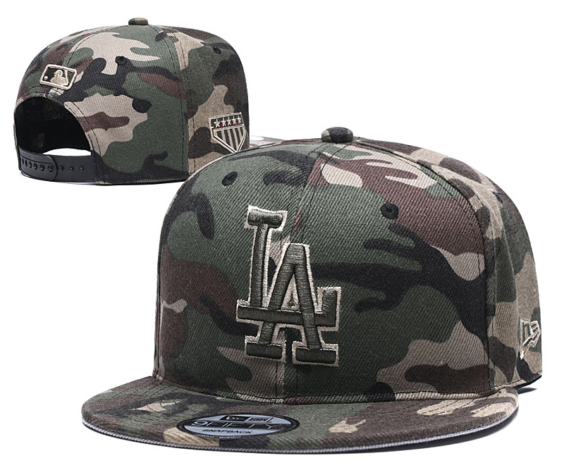 Dodgers Team Logo Camo Adjustable Hat YD
