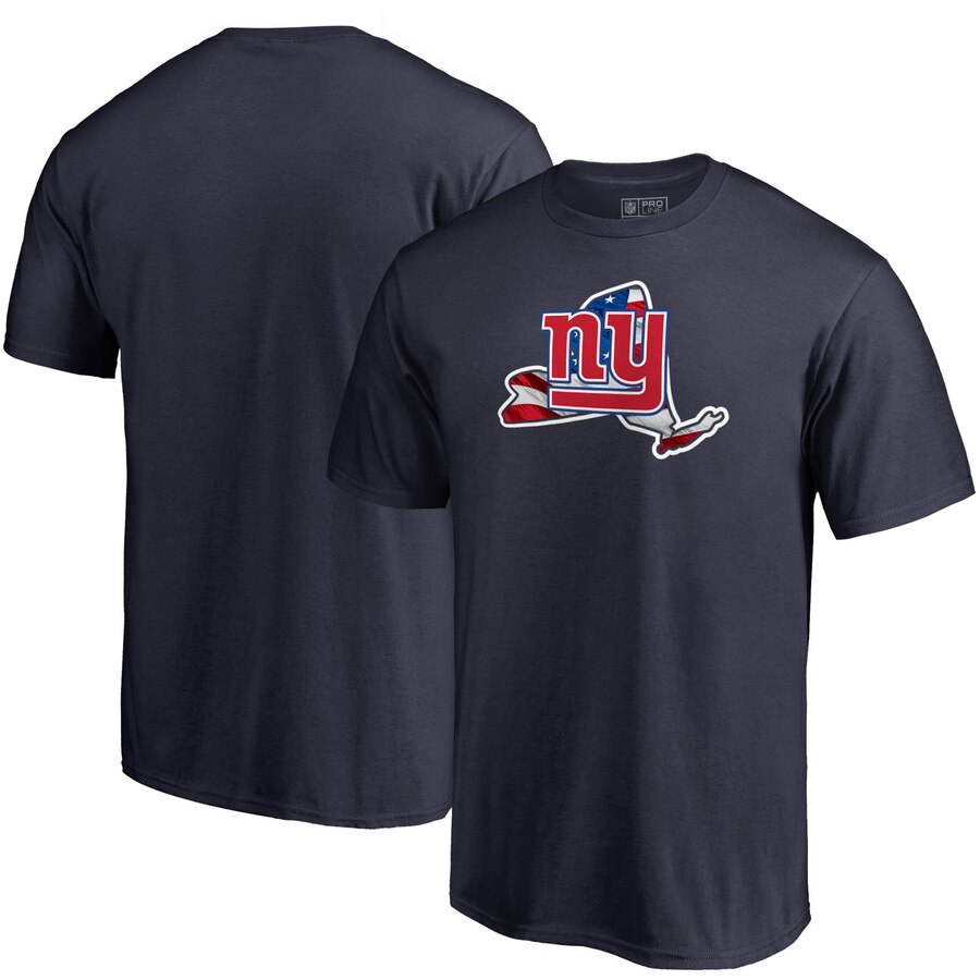 New York Giants NFL Pro Line by Fanatics Branded Banner State T-Shirt Navy