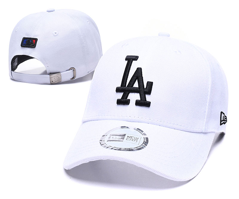 Dodgers Fresh Logo White Peaked Adjustable Hat TX