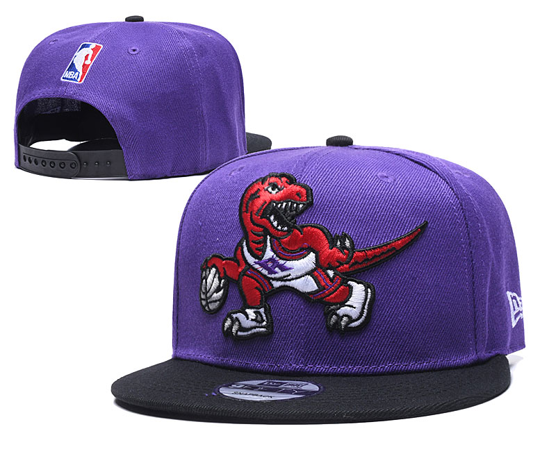 Raptors Team Logo Purple Black Adjustable Hat TX