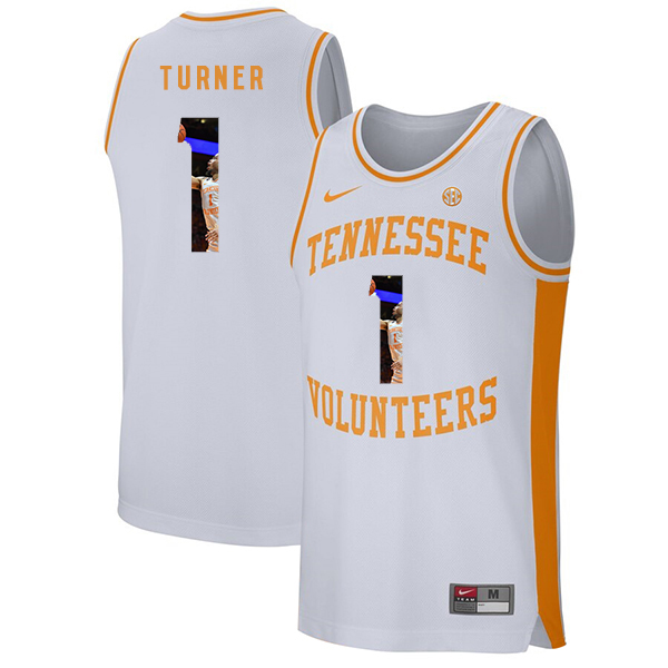 Tennessee Volunteers 1 Lamonte Turner White Fashion College Basketball Jersey