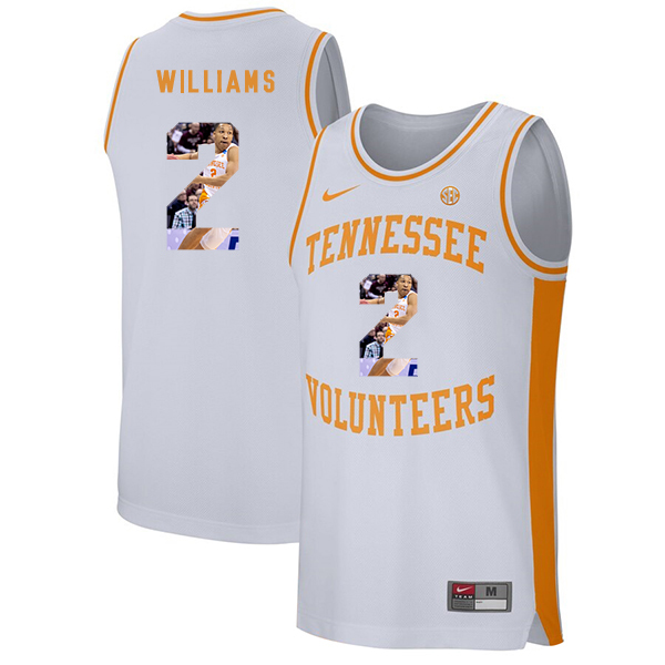 Tennessee Volunteers 2 Grant Williams White Fashion College Basketball Jersey