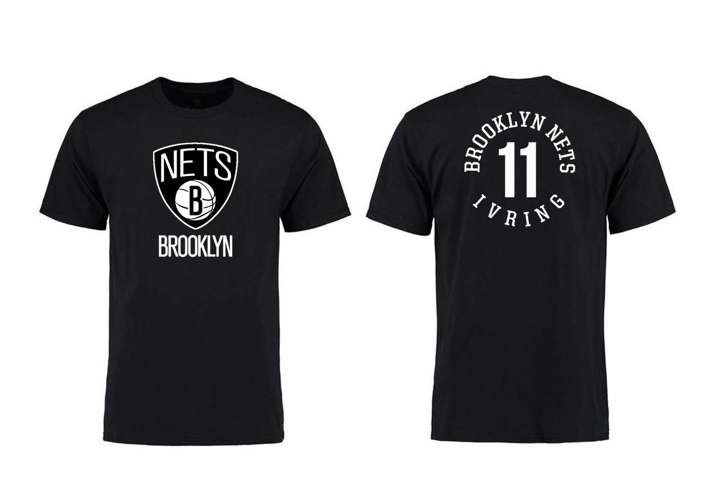 Brooklyn Nets 11 Kyrie Irving Black T-Shirt