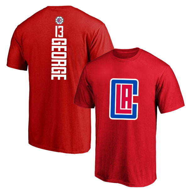 Los Angeles Clippers 13 Paul George Red Nike T-Shirt