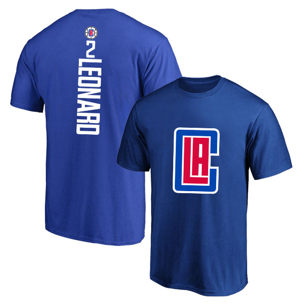 Los Angeles Clippers 2 Kawhi Leonard Blue T-Shirt