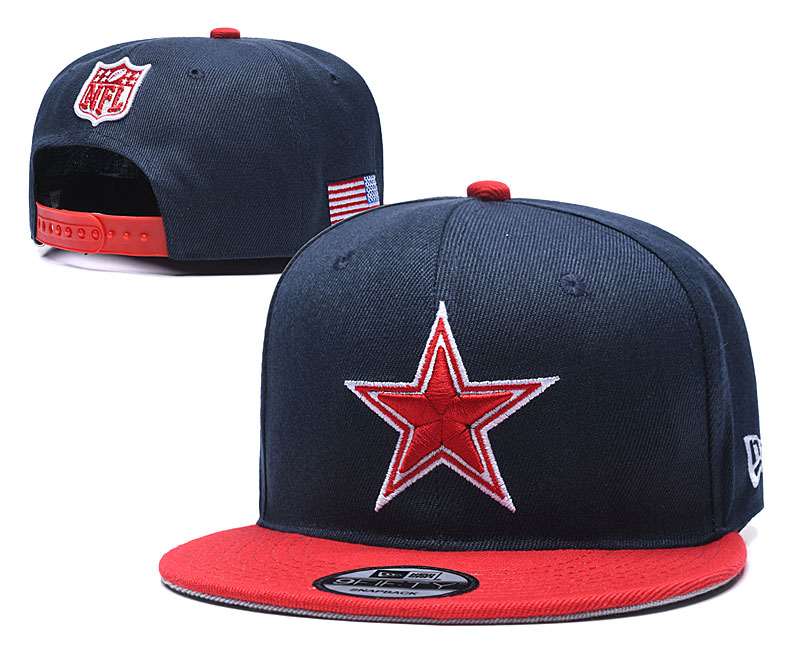 Cowboys Team Logo Navy Red Adjustable Hat YD
