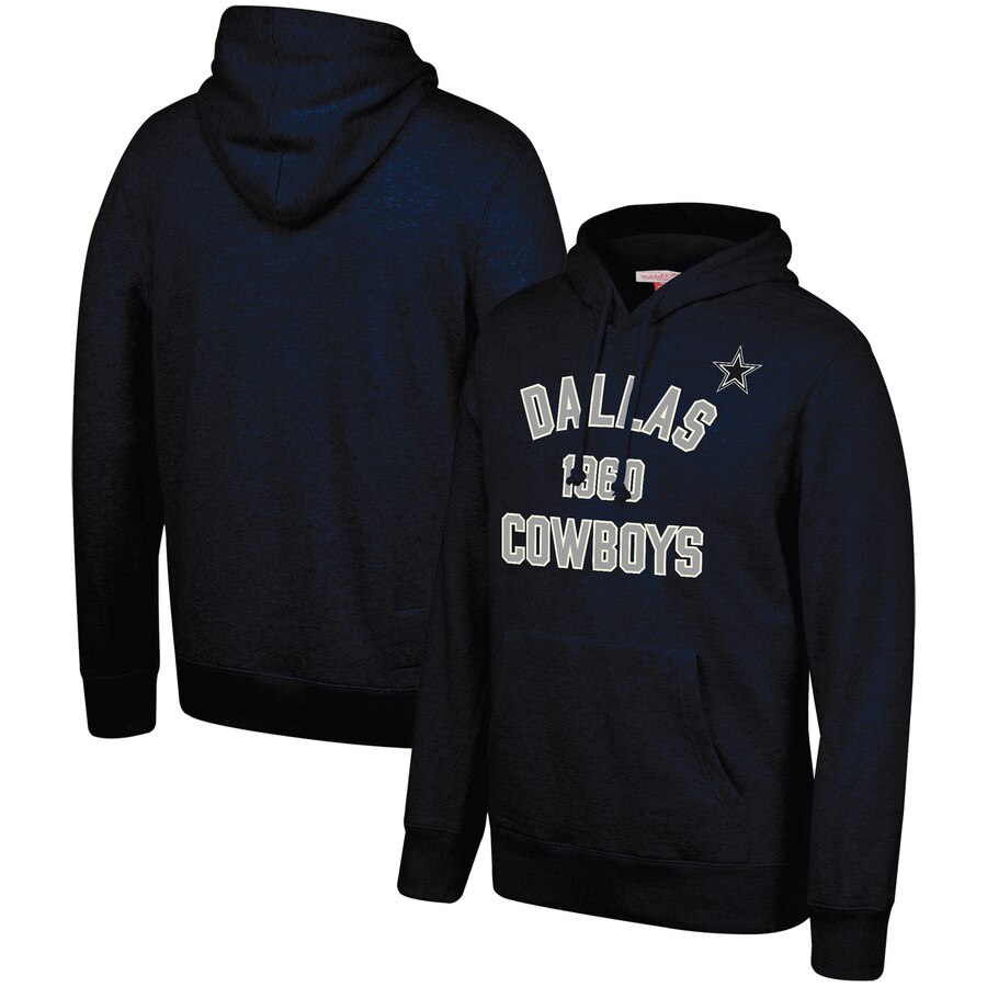 Dallas Cowboys Mitchell & Ness Team History Pullover Hoodie Navy