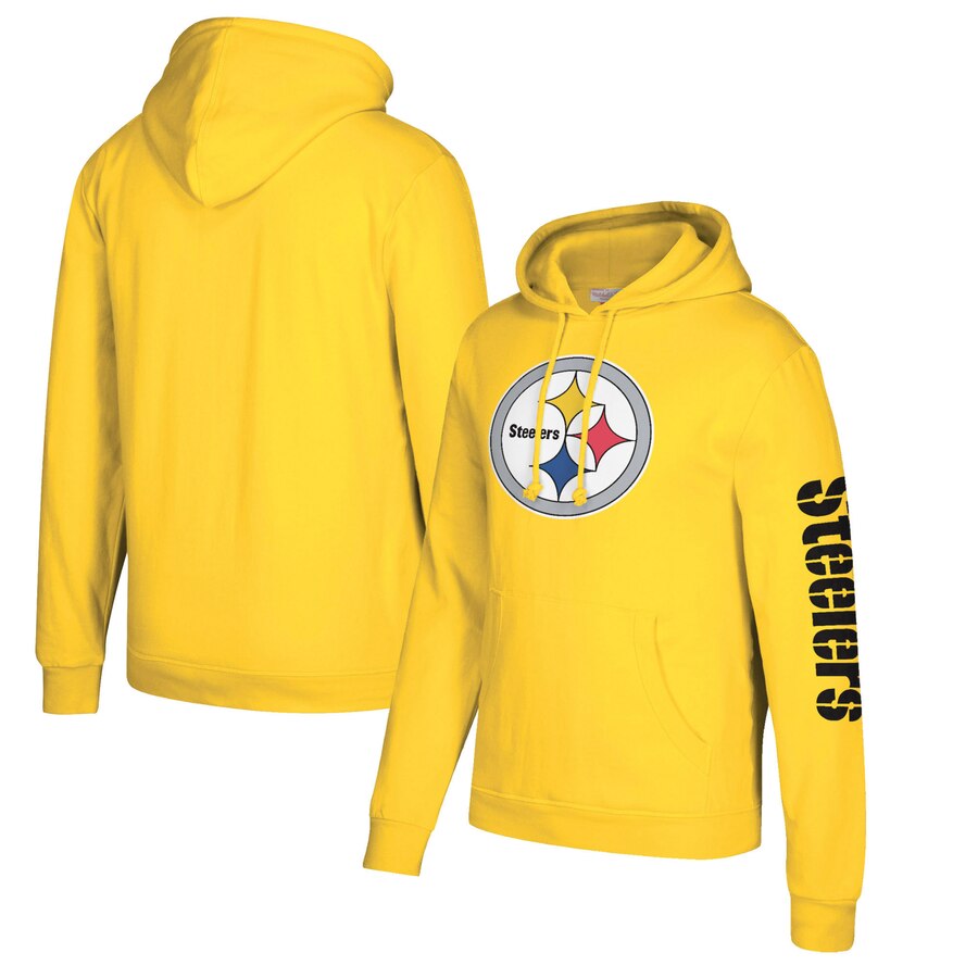 Pittsburgh Steelers Mitchell & Ness Classic Team Pullover Hoodie Gold