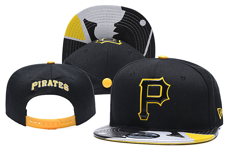 Pirates Team Logo Black Adjustable Hat YD