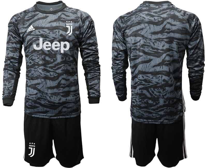 2019-20 Juventus Black Long Sleeve Goalkeeper Soccer Jersey