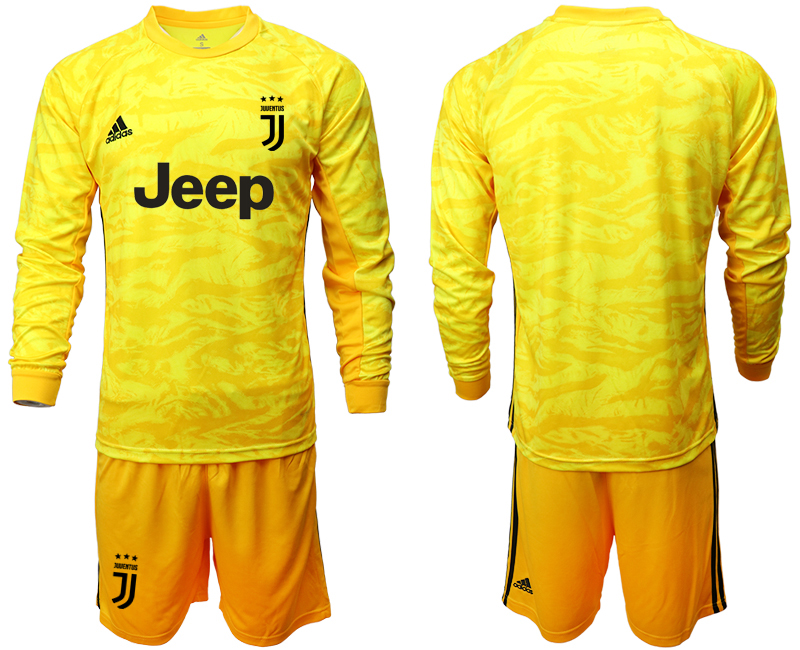 2019-20 Juventus Yellow Long Sleeve Goalkeeper Soccer Jersey