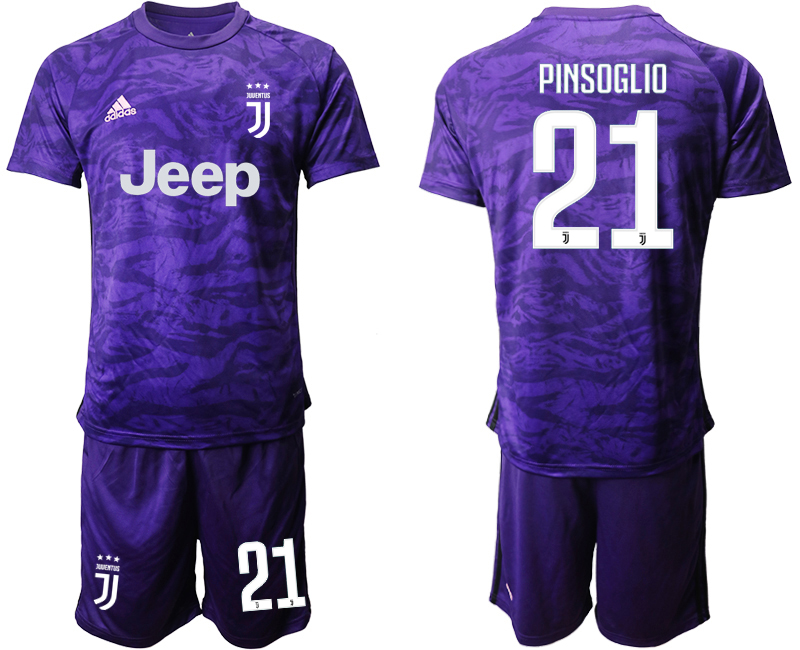 2019-20 Juventus 21 PINSOGLIO Purple Goalkeeper Soccer Jersey