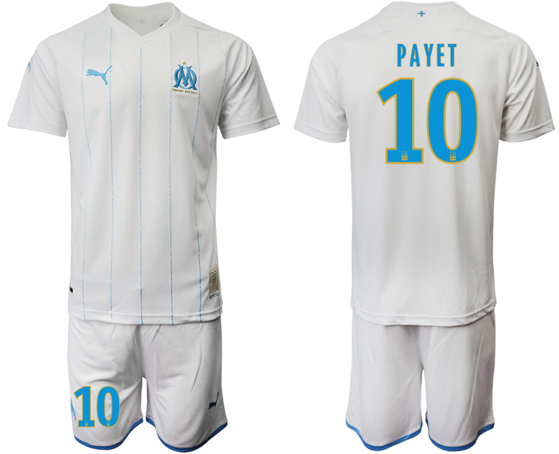 2019-20 Olympique de Marseille 10 PAYET Home Soccer Jersey