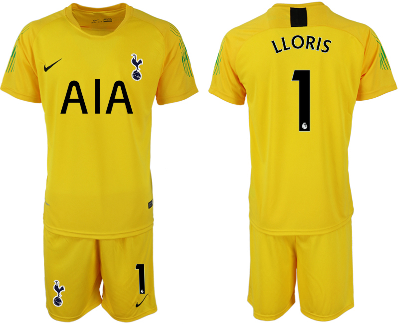 2019-20 Tottenham Hotspur 1 LLORIS Football Club Yellow Goalkeeper Soccer Jersey