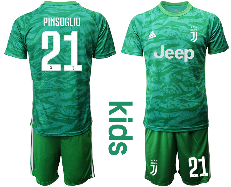 2019-20 Juventus 21 PINSOGLIO Green Youth Goalkeeper Soccer Jersey