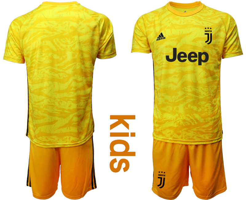 2019-20 Juventus Yellow Youth Goalkeeper Soccer Jersey