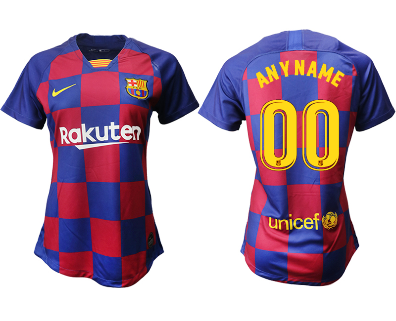2019-20 Barcelona Customized Home Women Soccer Jersey